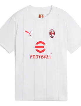 T-shirt Manches Courtes Junior Avant-match Ac Milan White / Putty 7-8 Années Garçon,Fille