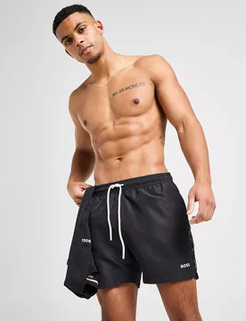 Mens Costume da bagno Repeat Tape - Nero, nero nero Uomo taglia L - BOSS - FashionsVida