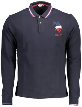 Herren Langarm-Poloshirt Blau 63227-47773_BLU_179