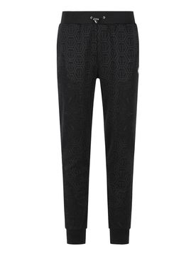 Pantaloni in misto cotone con motivo Paisley