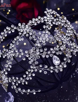 YouLaPan 100% Handmade Bride Headband Luxury Rhinestone Wedding Headpiece Forehead Jewelry Headdress Queen Crown Tiara HP471 - Aliexpress - FashionsVida