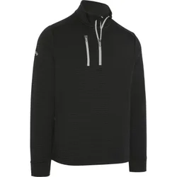 Layer Midweight Textured Fleece 1/4-Zip, schwarz/grau s