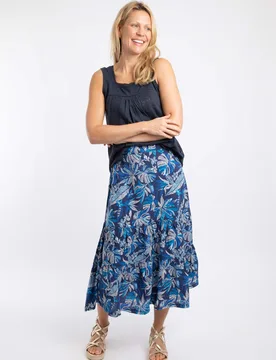 Cassis Womens Printed Tiered Skirt - - Size: 20 - Weird Fish - FashionsVida