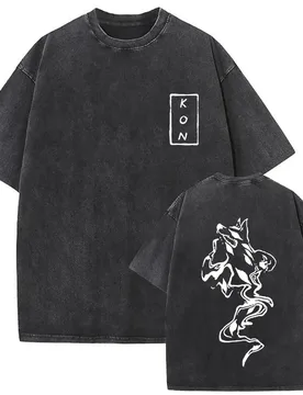 Washed Vintage Anime Chainsaw Man T-shirt Hayakawa Aki Fox Devil Kon Graphic T-shirts Men Women Manga Oversized Cotton T Shirt - Aliexpress - FashionsVida