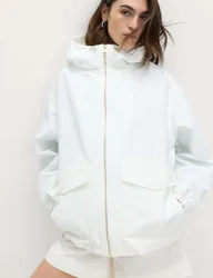 Stormwear™ Cotton Rich Hooded Parka Coat Ivory female