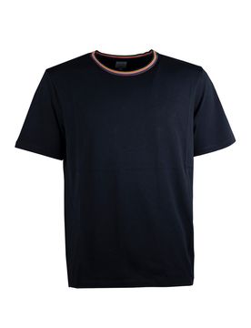 T-shirt con fettuccia a righe dell'artista