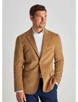 FaÇonnable Blazer Velvet Concealed Beige 50