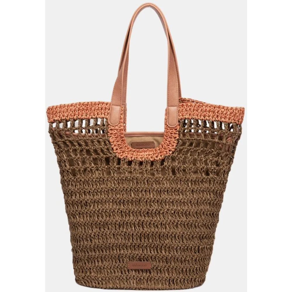 Capazo de rafia trenzado - Abbacino - FashionsVida