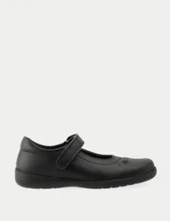 Kids' Mary Jane Riptape Schoolwear Shoes (9 Small - 3½ Large) Black Female