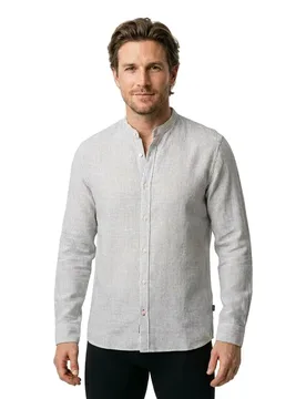 Chemise à Manches Longues David White/Grey S - Ecoalf - FashionsVida
