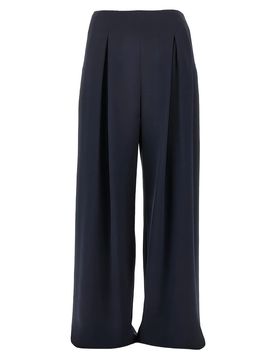 Women's Silk Palude Pants with Front Pleats and Pockets