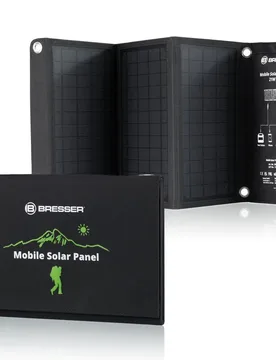 Caricabatterie Solar Usb Dc Output Mobile 21w Black / Grey - BRESSER - FashionsVida