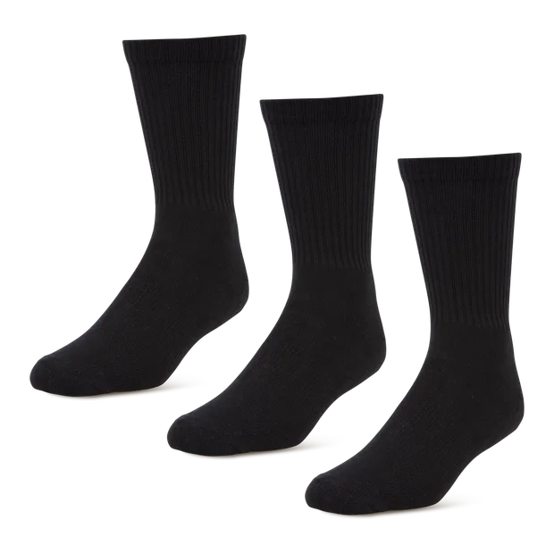 Pack Active Dry Crew Unisex Socks - Black - Size - Black - Size: 4.5 - 6 - Foot Locker - FashionsVida