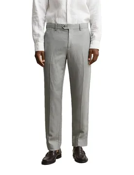 Pantalons De Costume 1505388 Linen Pewter Grey 54 - Gant - FashionsVida