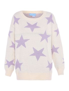 Poomi Jersey lila / blanco lana
