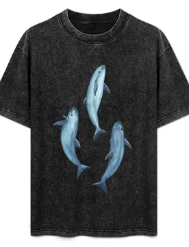 Sea of Vaquitas ~ watercolor pattern by Amber Marine, art ? 2015 T-Shirt Creative Graphic Tee Shirt - Aliexpress - FashionsVida