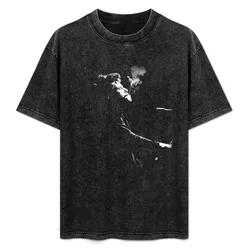 Tom waits- smoking T-Shirt Large Size Short Sleeve T-Shirt