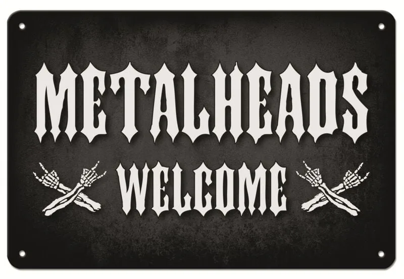 Blechschilder - None - unisex - Metalheads Welcome - FashionsVida