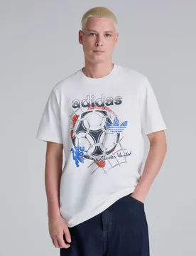 Manchester United x Originals Graphic T-Shirt White XS - Adidas - FashionsVida