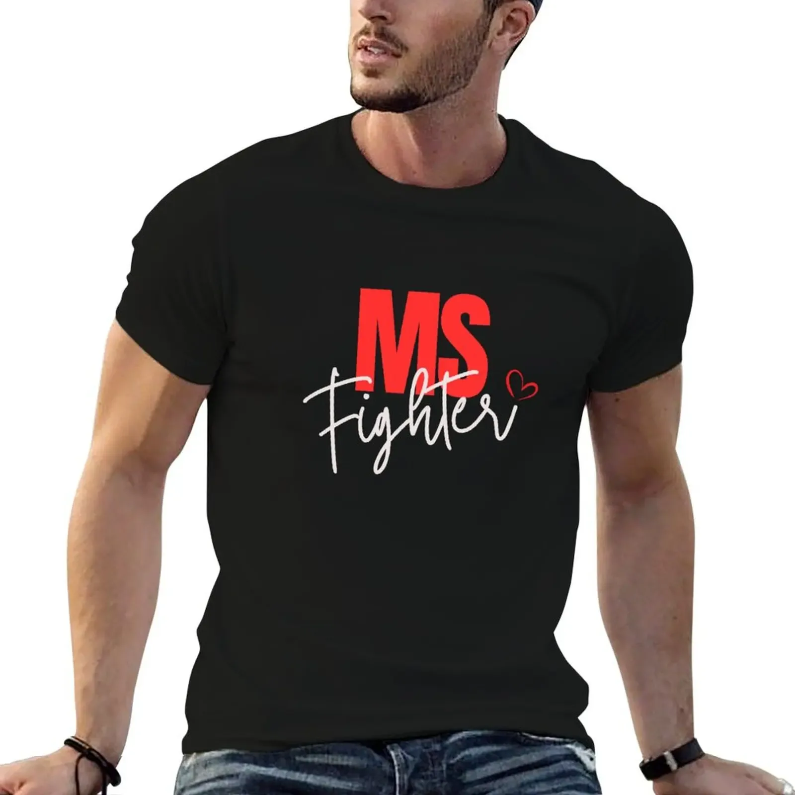 MS Fighter (Multiple Sclerosis) T-Shirt Cool Feeling Summer Tee Shirt - Aliexpress - FashionsVida