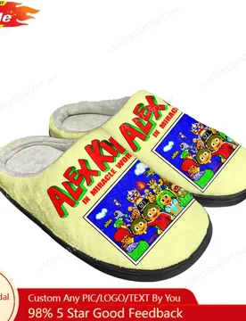 Alex Kidd Home Cotton Slippers Cartoon Game Men Women Teenager Fashion Plush Bedroom Casual Keep Warm Shoes Tailor Made Slipper - Aliexpress - FashionsVida