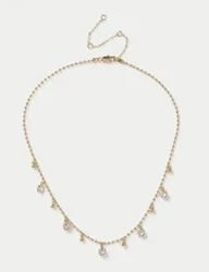 Ct Gold Plated Decal Droplet Necklace Gold female