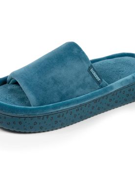 Chaussons sandales plateforme Bleu canard bleucanard 36