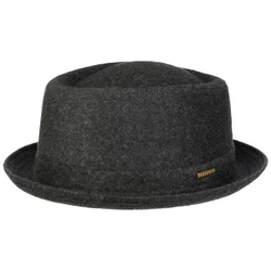 Wool Pork Pie Hat by - anthracite - Female - Size: 61 cm