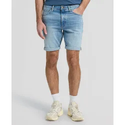 Pantalones cortos vaqueros de hombre de corte slim en gris