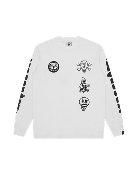 Multi Logo L/S T-Shirt - White