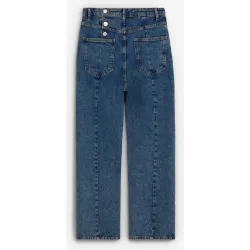 Vaquero ancho de mujer relaxed fit de tiro alto