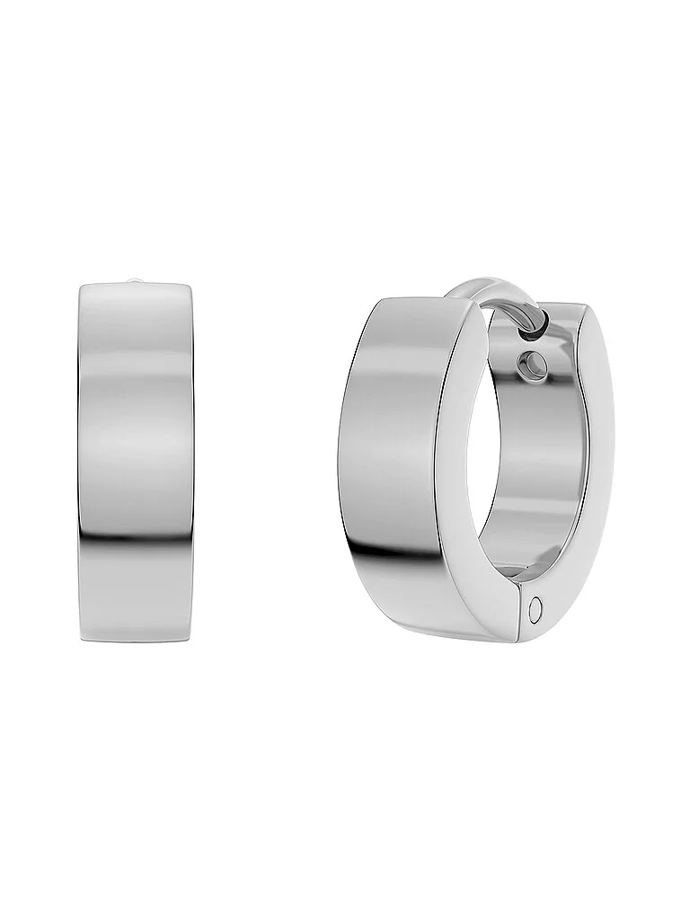 Boucles d'oreilles FAVE HOOPS Steel argent - Edblad - FashionsVida