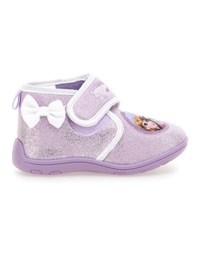 Pantofole lilla con glitter e chiusura a strappo D4310716T 23