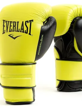 Gants De Boxe En Cuir Synthétique Powerlock 2 Pro Neon Yellow 12 oz