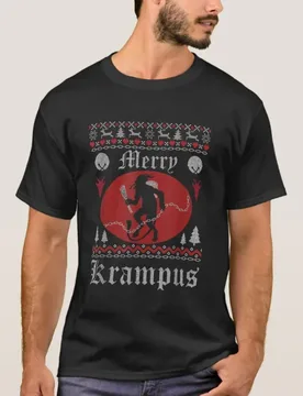Merry Krampus Horror Ugly Christmas Sweater Xmas T-Shirt 100% Cotton O-Neck Summer Short Sleeve Casual Mens T-shirt Size S-3XL - Aliexpress - FashionsVida