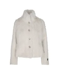 Veste aspect fourrure crème 40