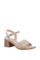 Lacie Heeled Sandal - Taupe - Size: 3