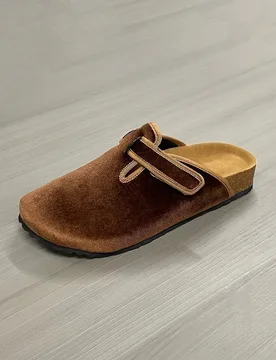 Xingliupi Velvet New Shoes Cork Slippers Trend Women Clogs Mules Footbed Cork Mules Baotou Slippers Cork Fleece-lined Comfy Gift - Aliexpress - FashionsVida