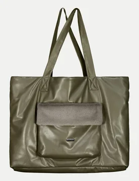 Monari Shopper in Lederoptik Grün - monari - FashionsVida