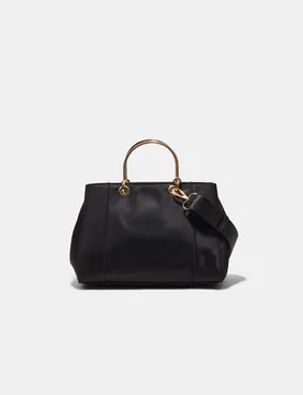 Shopper mit Metallgriff Schwarz OS - Stradivarius - FashionsVida