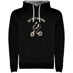 Felpa Con Cappuccio Get Out And Bmx Black