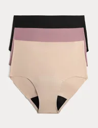 Pack Heavy Absorbency No VPL Period Full Briefs Black Mix female