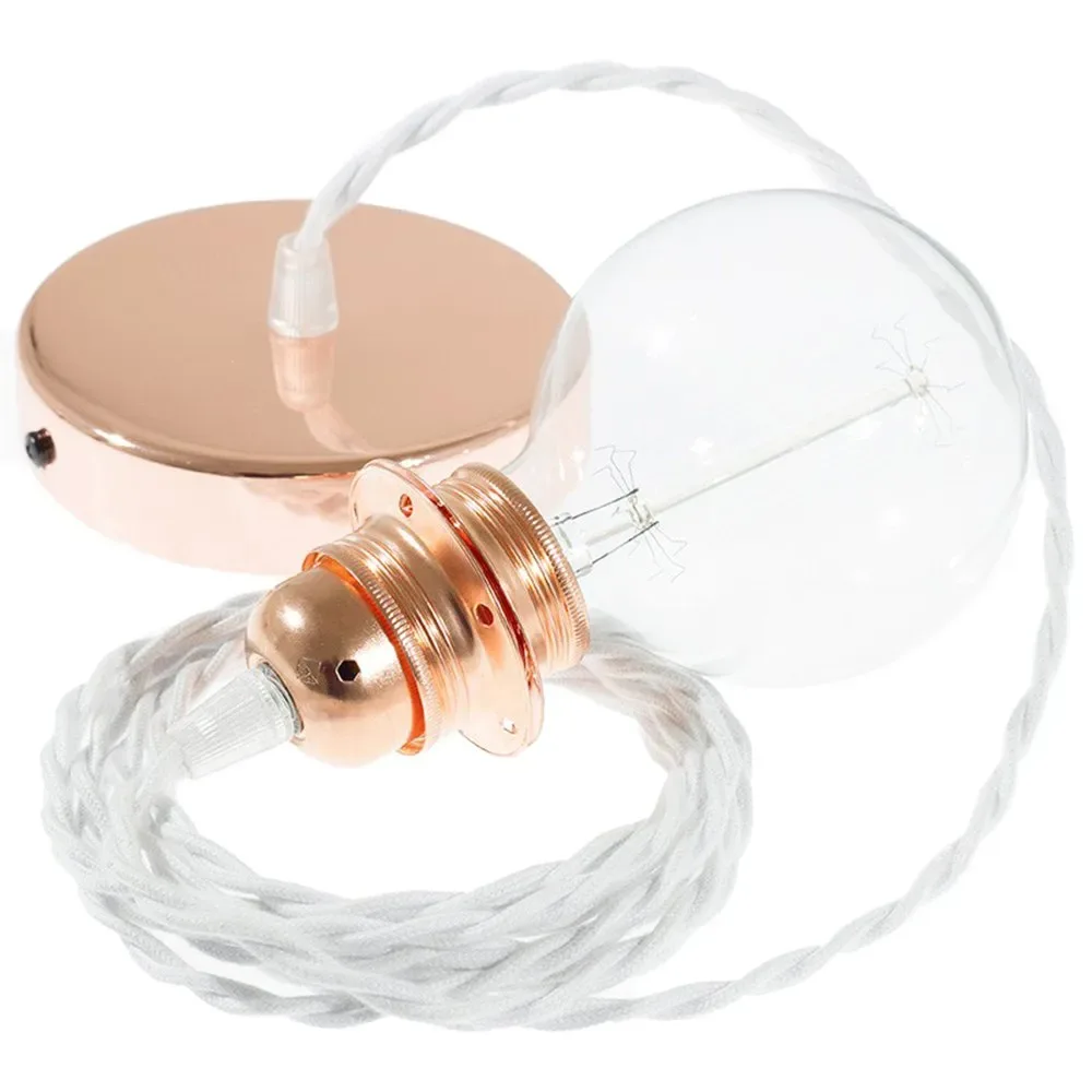 Cables Lampe Suspendue Pendel Pour Abat-jour Tc01 2 M White / Copper One Size - Creative - FashionsVida