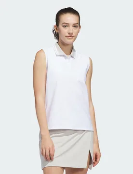 Polo senza maniche Beyond The Course Twistknit L White / Beige - Adidas - FashionsVida