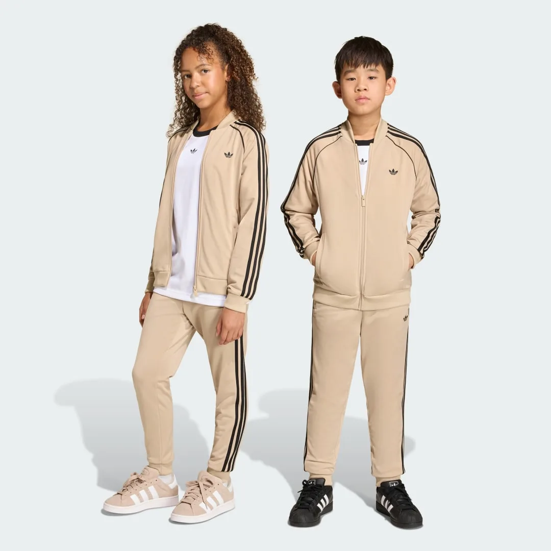 TRACK PANTS SST 13-14A Stone Khaki / Black - Adidas - FashionsVida
