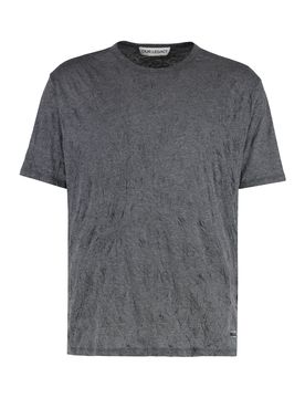 Boxy Creased Effect Crew-Neck T-Shirt