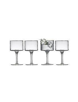 Nombre del producto: Juego de 4 vasos de Gin & Tonic con borde dorado PALERMO 45cl transparente