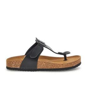 Ciabatte nere infradito con sottopiede preformato Made in Italy in vera pelle S31C370 36 - Superga - FashionsVida