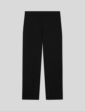 Men's Cotton Merino Knitted Joggers Jet Black - Lyle & Scott - FashionsVida