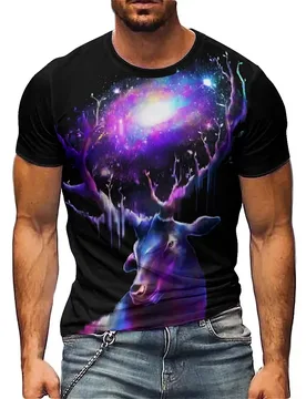 Spring and Summer Vibrant Color Design, Men's 3D Printed Short-sleeved T-shirt, Soft and Comfortable - Aliexpress - FashionsVida